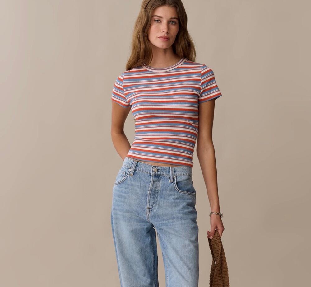 New Few Moda Murphy stripe top $122 sz M